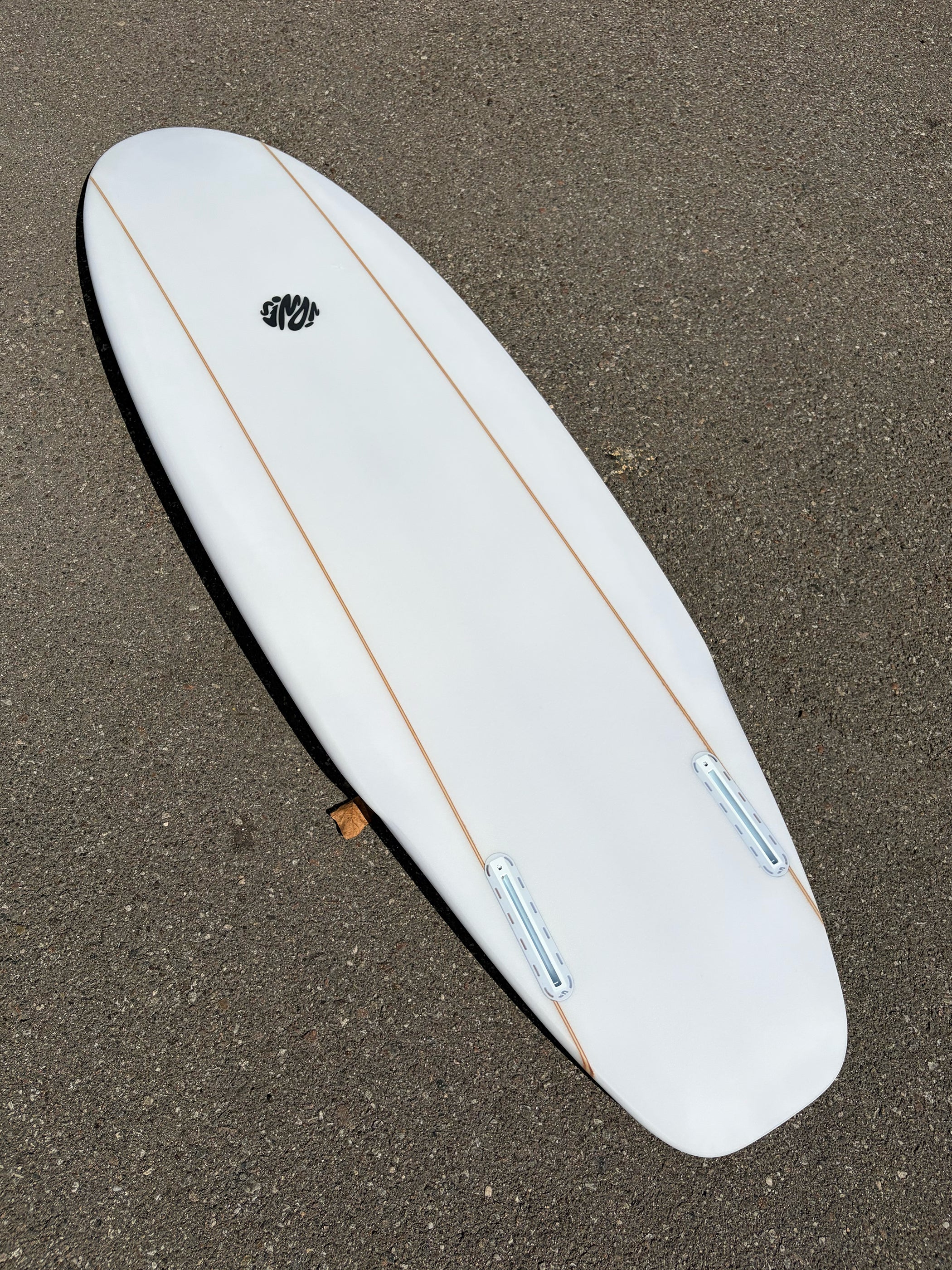 5'8” Simon Jones Designs | Calypte Double Stringer Clear Surfboard
