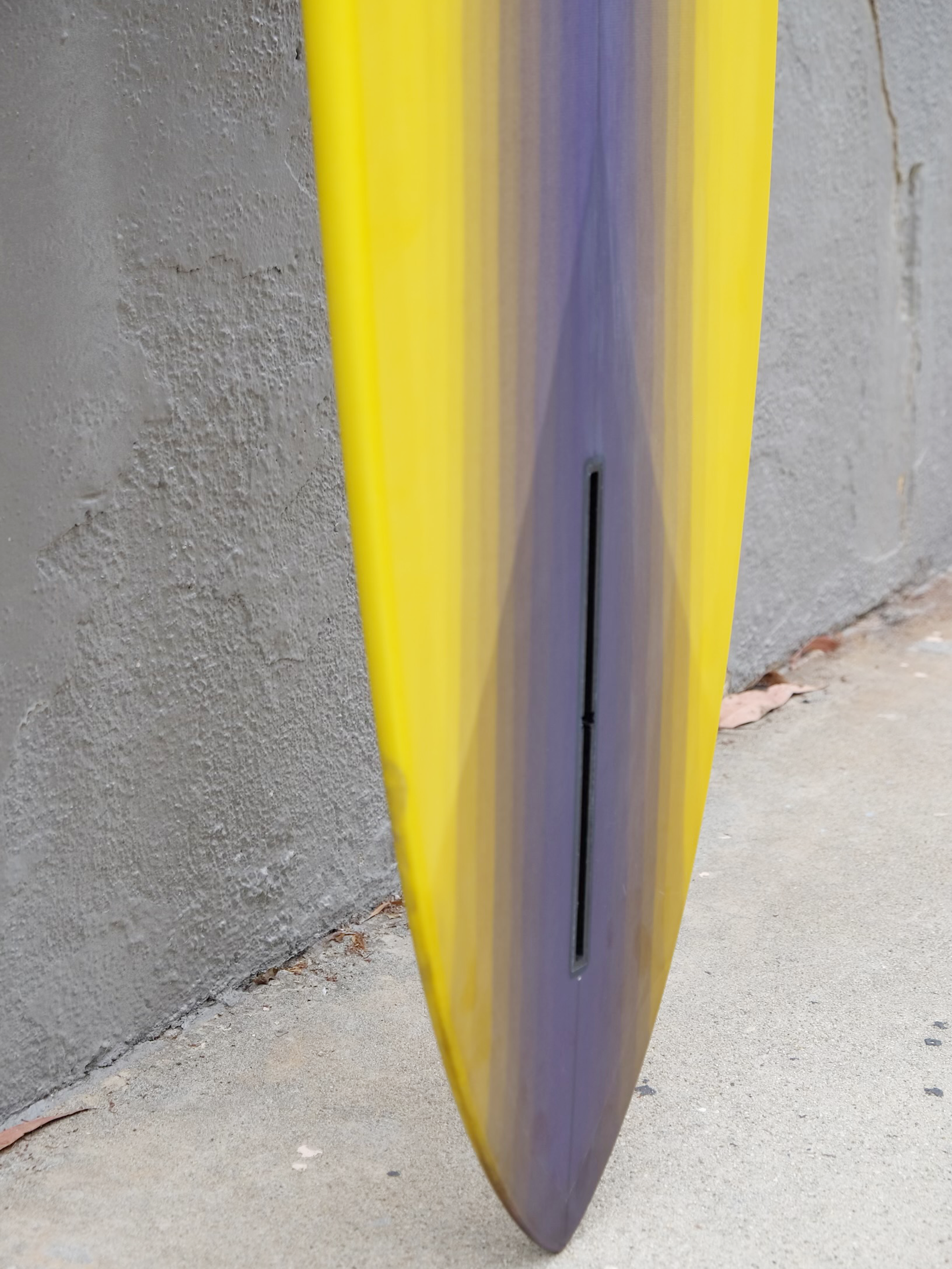 Rich Pavel Choice | 7'7” Egg Abstract Purple and Yellow Surfboard Rich Pavel Choice | 7'7” Egg Abstract Purple and Yellow Surfboard