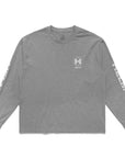 Globe Chest L/S Tee | Heather Grey - Surf Bored