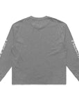 Globe Chest L/S Tee | Heather Grey - Surf Bored