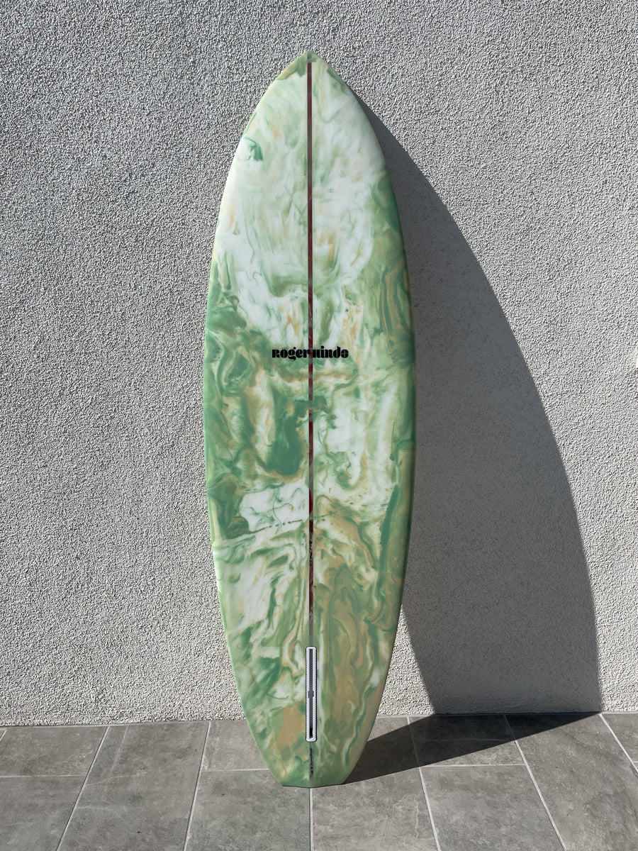 Roger Hinds | 6’2” Aussie V Clear Abstract Surfboard (USED) - Surf Bored