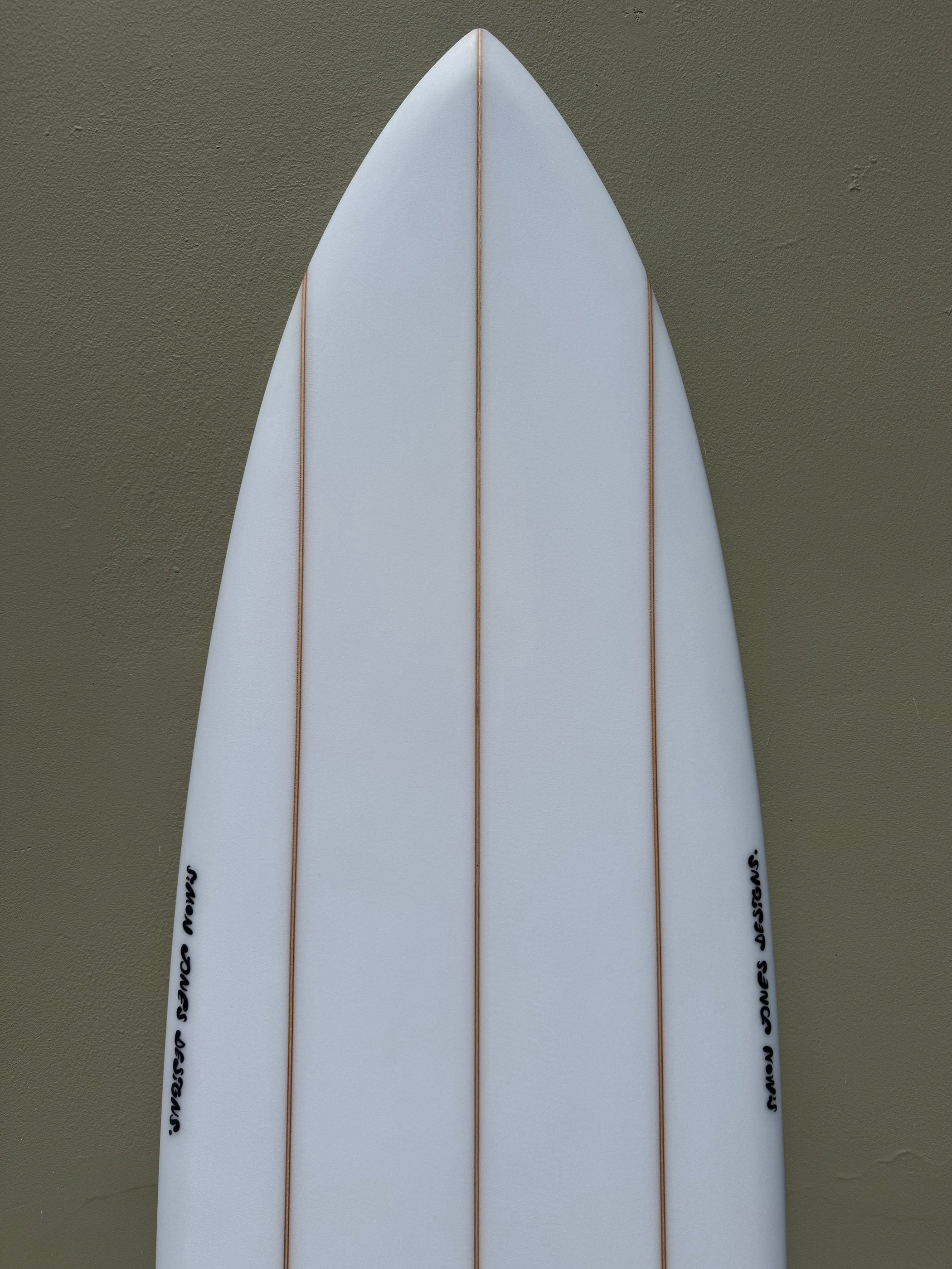 Simon Jones Designs | 6'10” Fiji Triple Stringer Clear Surfboard