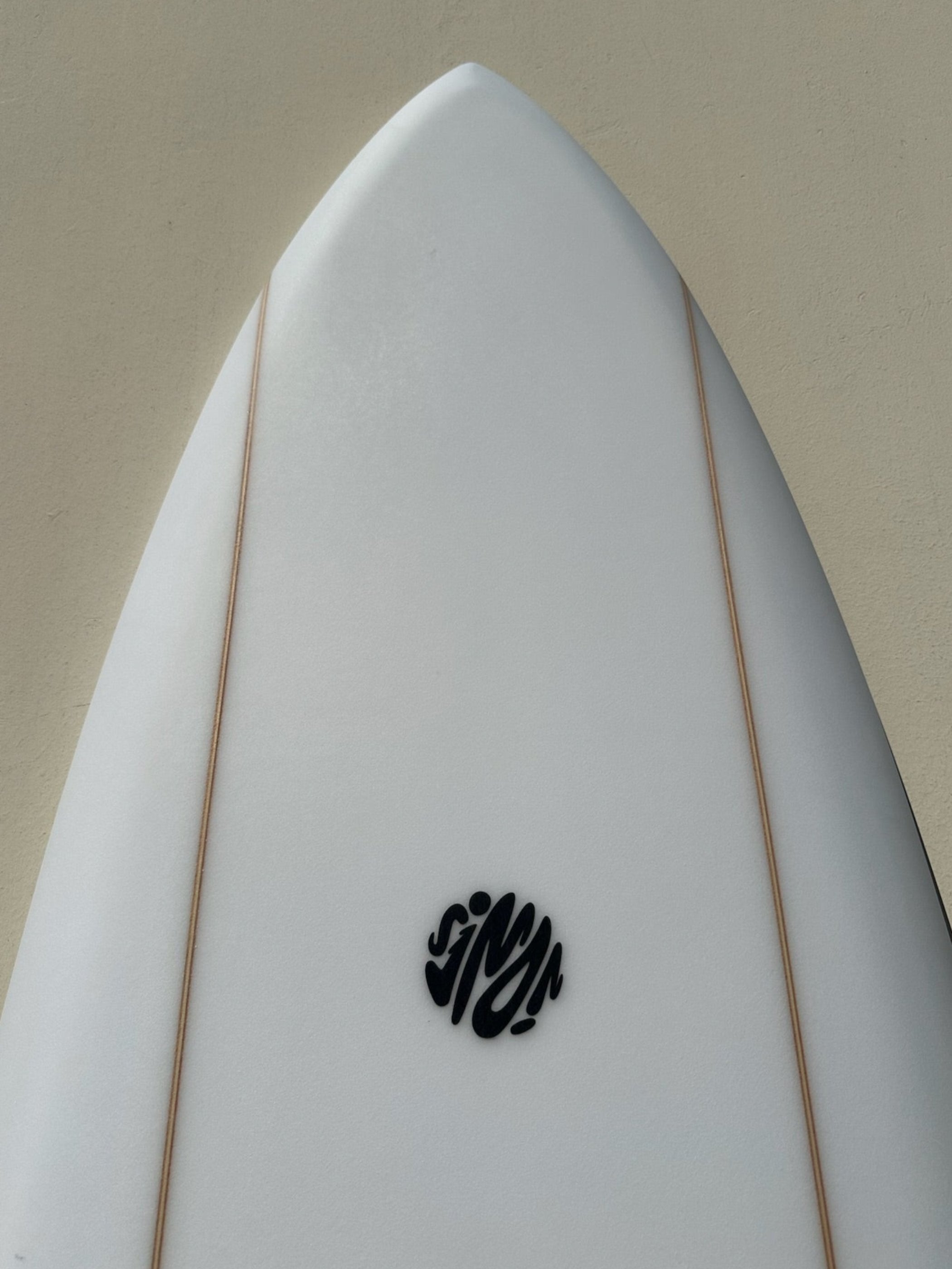 Simon Jones Designs | 6'6” Clear Twin Pin Surfboard