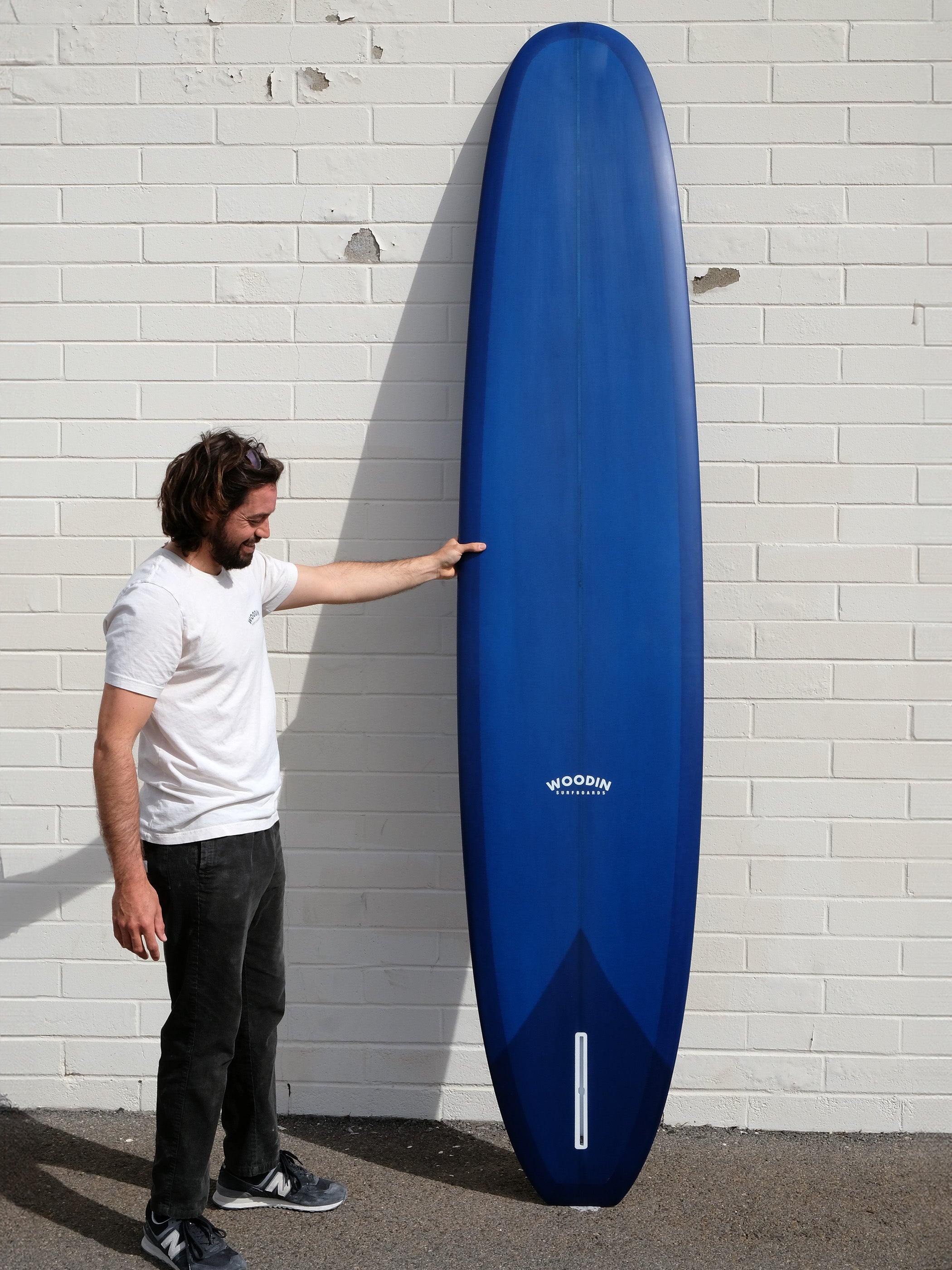 WOODIN SURFBOARDS GRATEFUL SLED 9’6 PIG Woodin Surfboards | Grateful Sled 9'6” Blue Resin