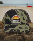 Sunrise Patch Trucker Hat | Duck Camo Green - Surf Bored