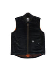 Slowgold Clothing | The Grafter Corduroy Vest - Black - Surf Bored
