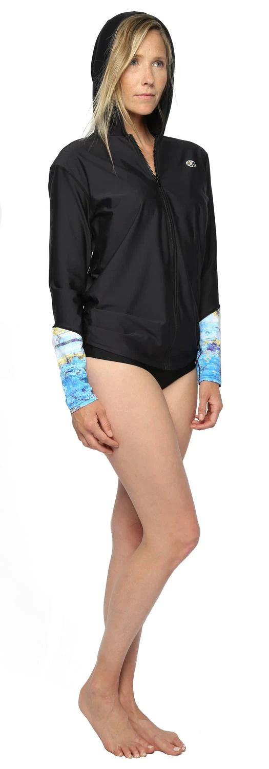 Of Earth Front Zip Oversized Hoodie - Surf Bored