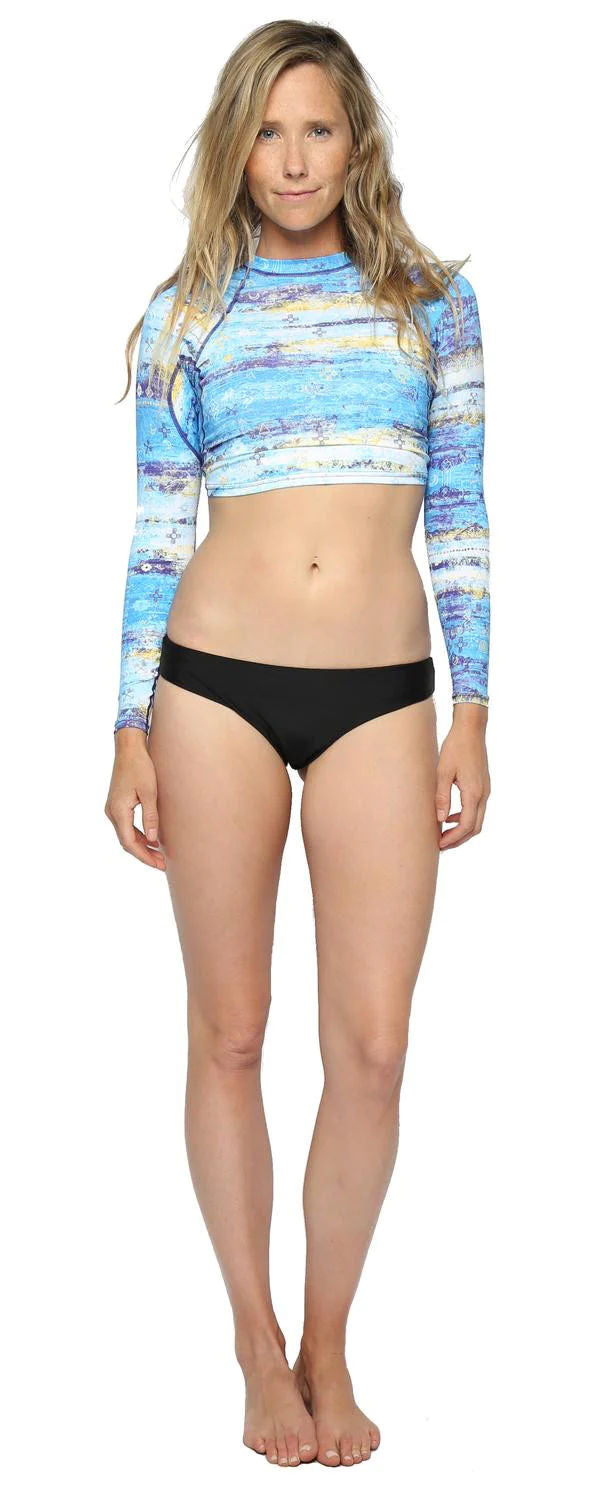 Of Earth Long Sleeved Crop Top - Surf Bored
