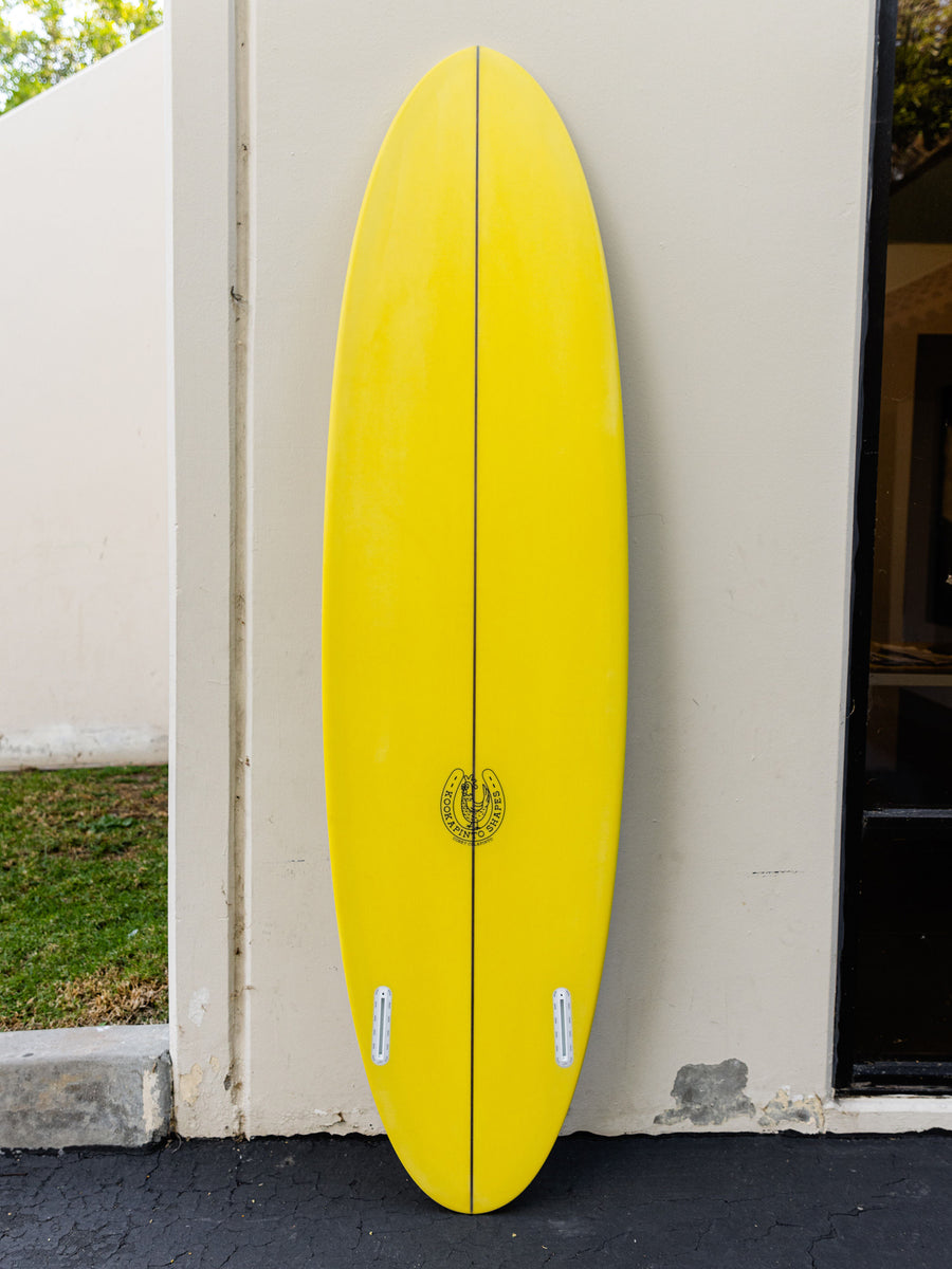 Kookapinto Shapes | 7'3" Thin Twin Yellow Bottom Tint Surfboard - Surf Bored