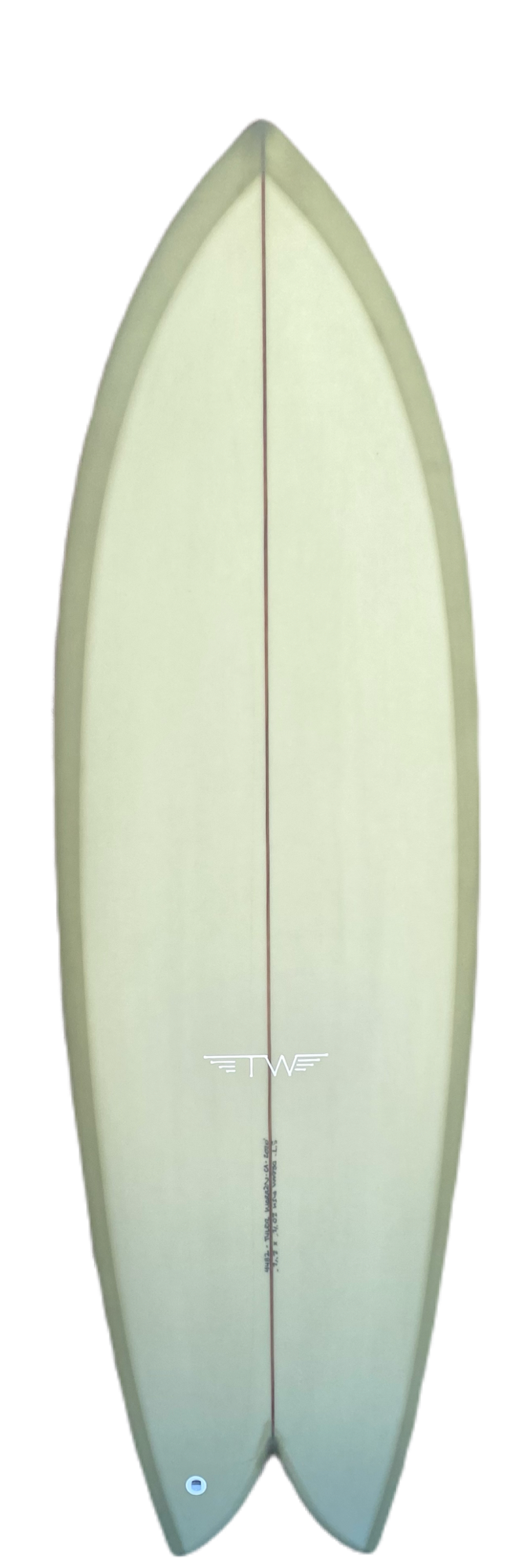 Tyler Warren Dream Fish 5'7 Light Olive - SD Style Fish Surfboard Tyler Warren Dream Fish 5'7 Light Olive - SD Style Fish Surfboard