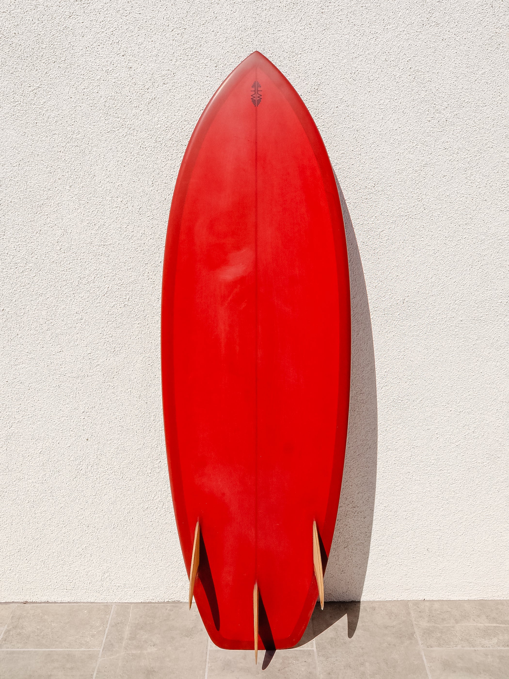 Tyler Warren | Tri Keel 5'6” Ruby Red Surfboard - SurfBored