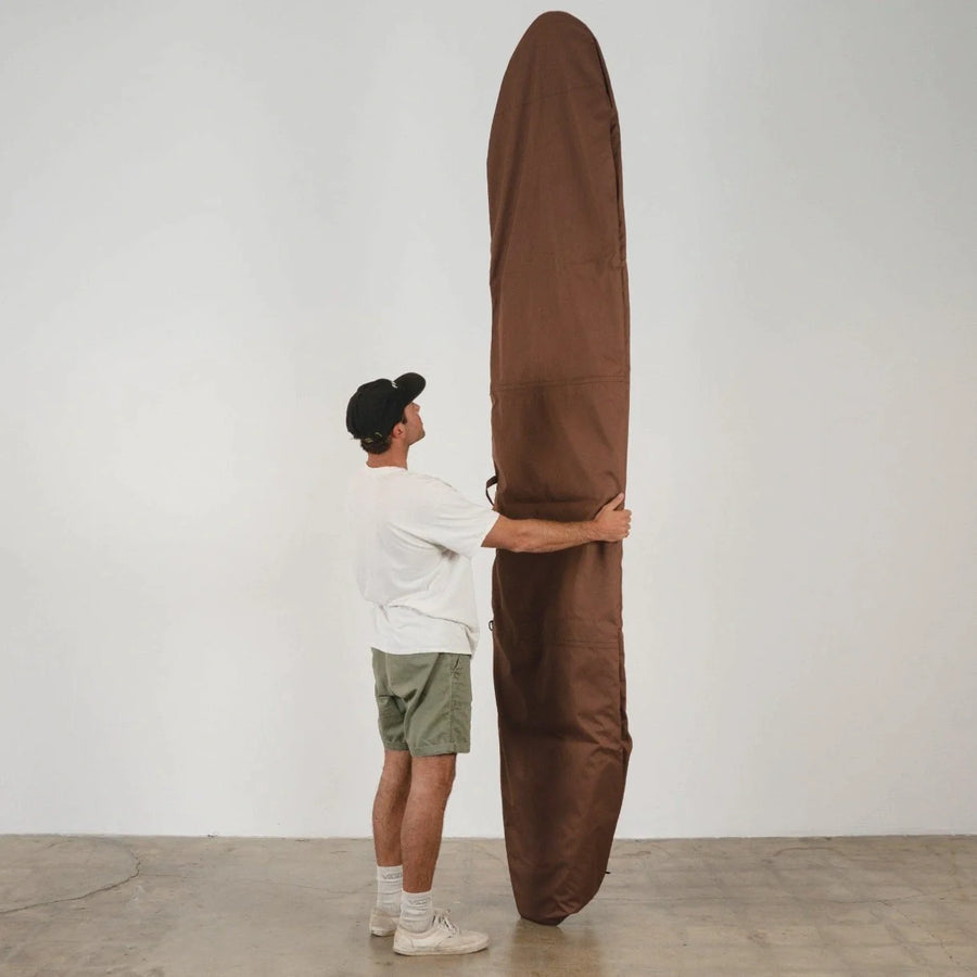 Seal Brown Canvas Surfboard Bag