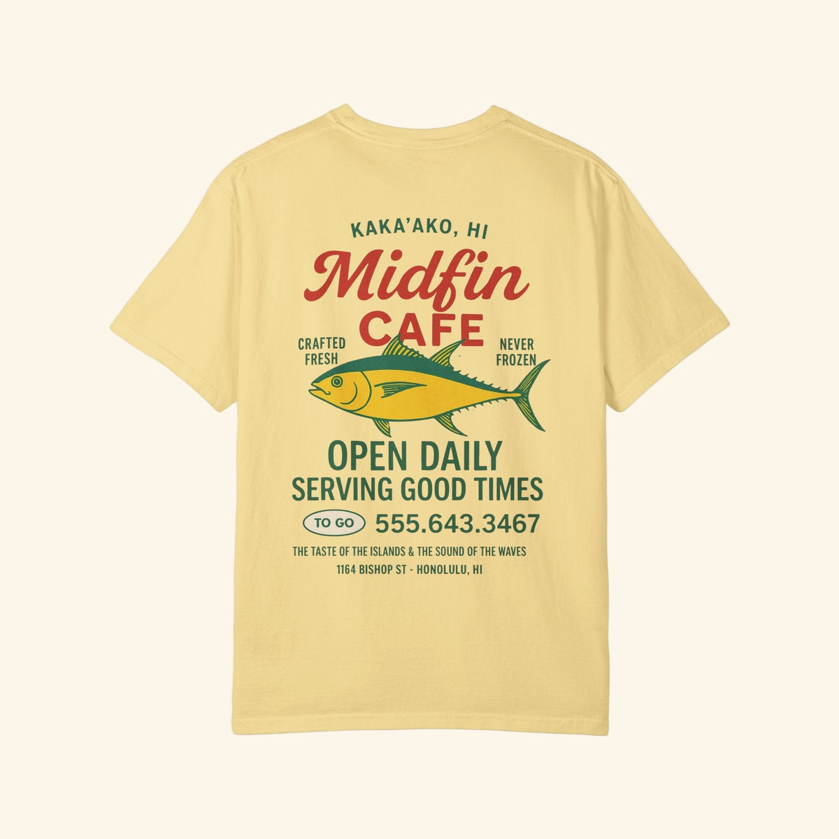 Midfin Café Tee - Surf Bored