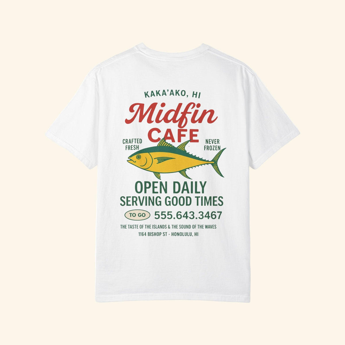 Midfin Café Tee - Surf Bored