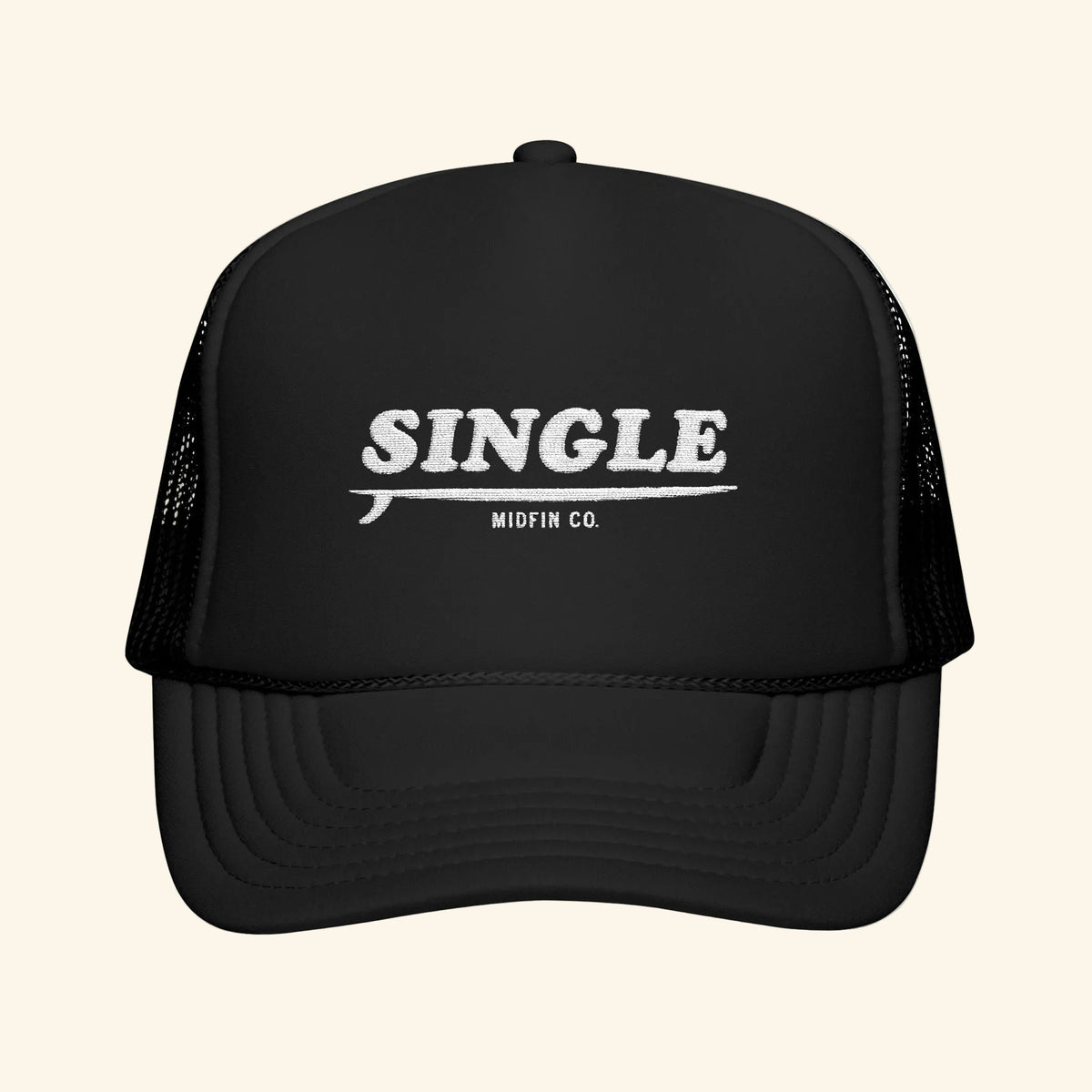 SINGLEfin Trucker Hat - Surf Bored
