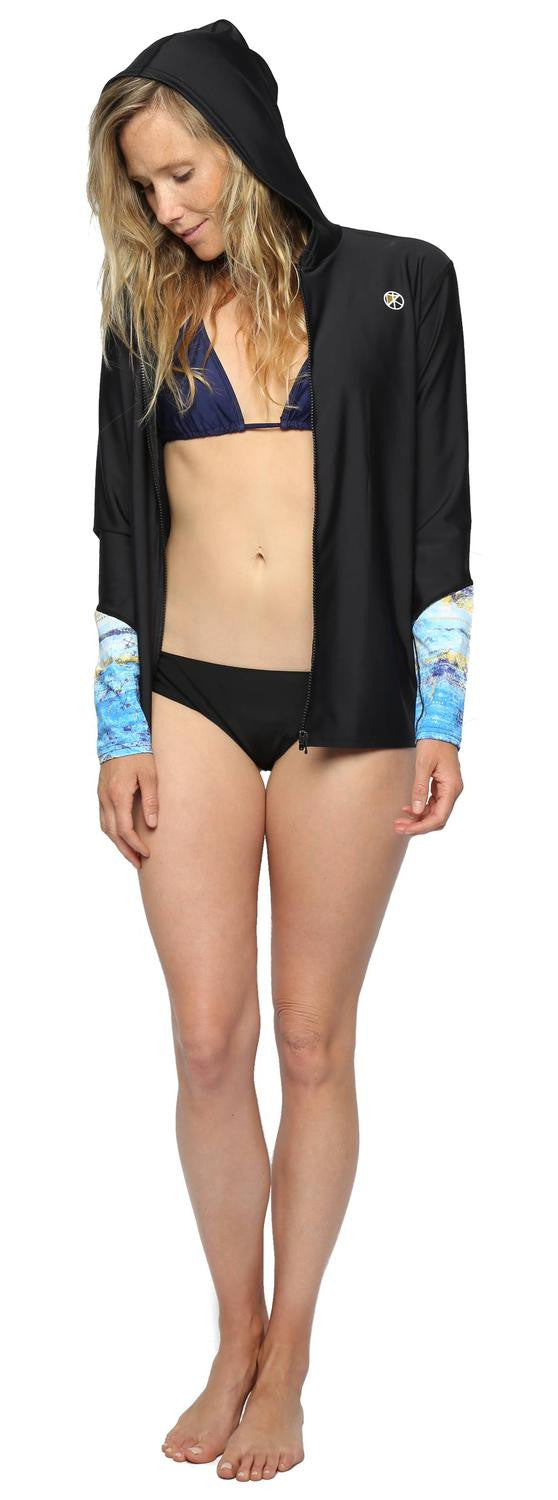 Of Earth Front Zip Oversized Hoodie - Surf Bored