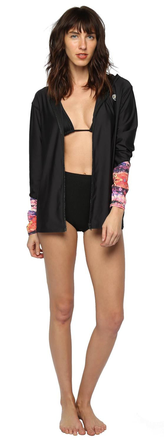 Of Earth Front Zip Oversized Hoodie - Surf Bored