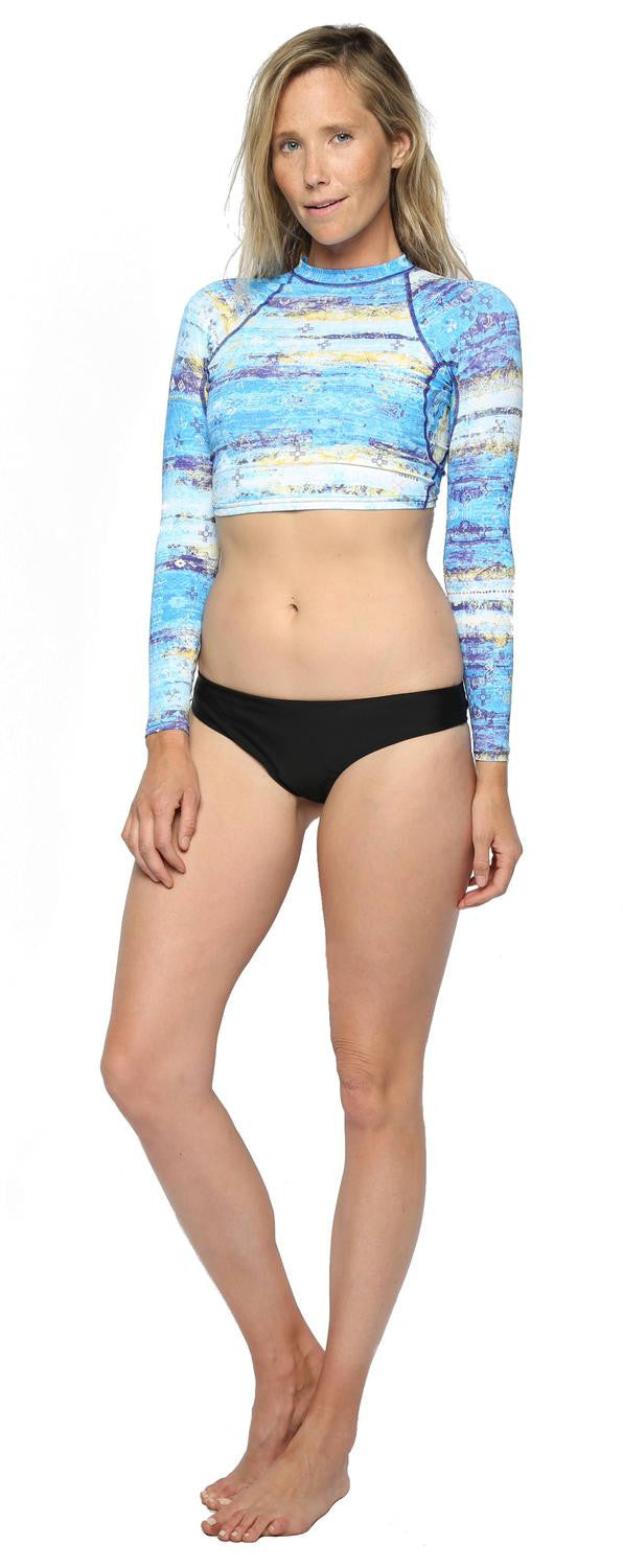 Of Earth Long Sleeved Crop Top - Surf Bored