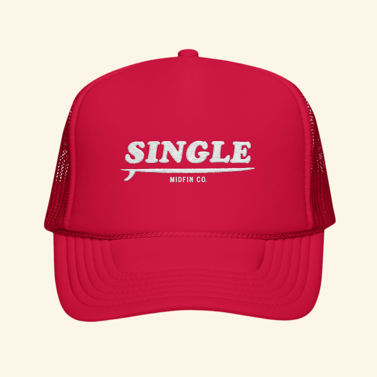 SINGLEfin Trucker Hat - Surf Bored