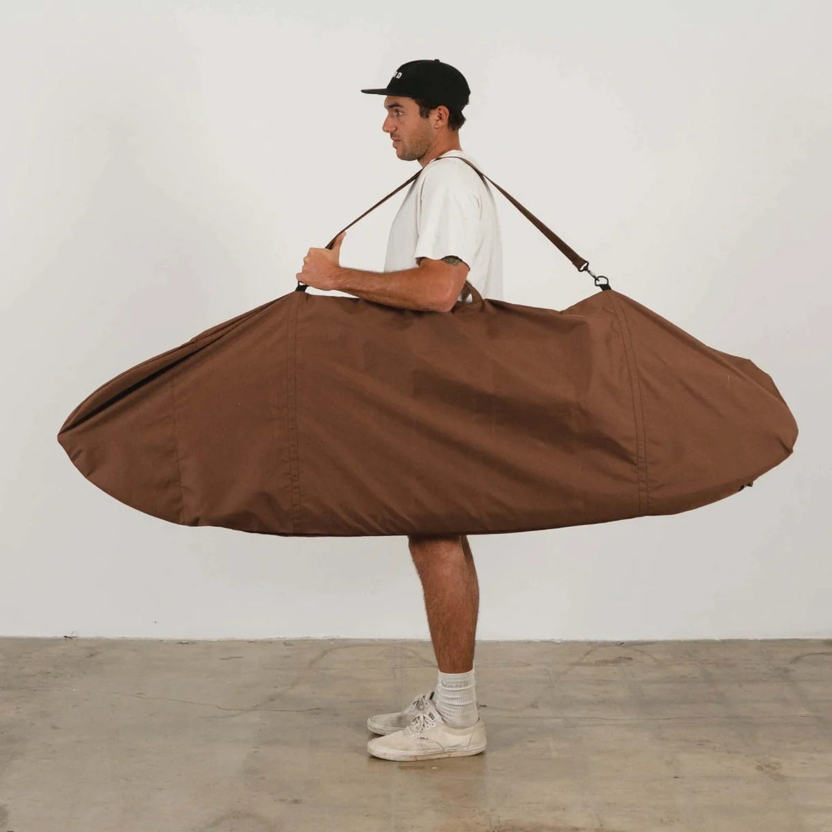 Seal Brown Canvas Surfboard Bag - Surf Bored