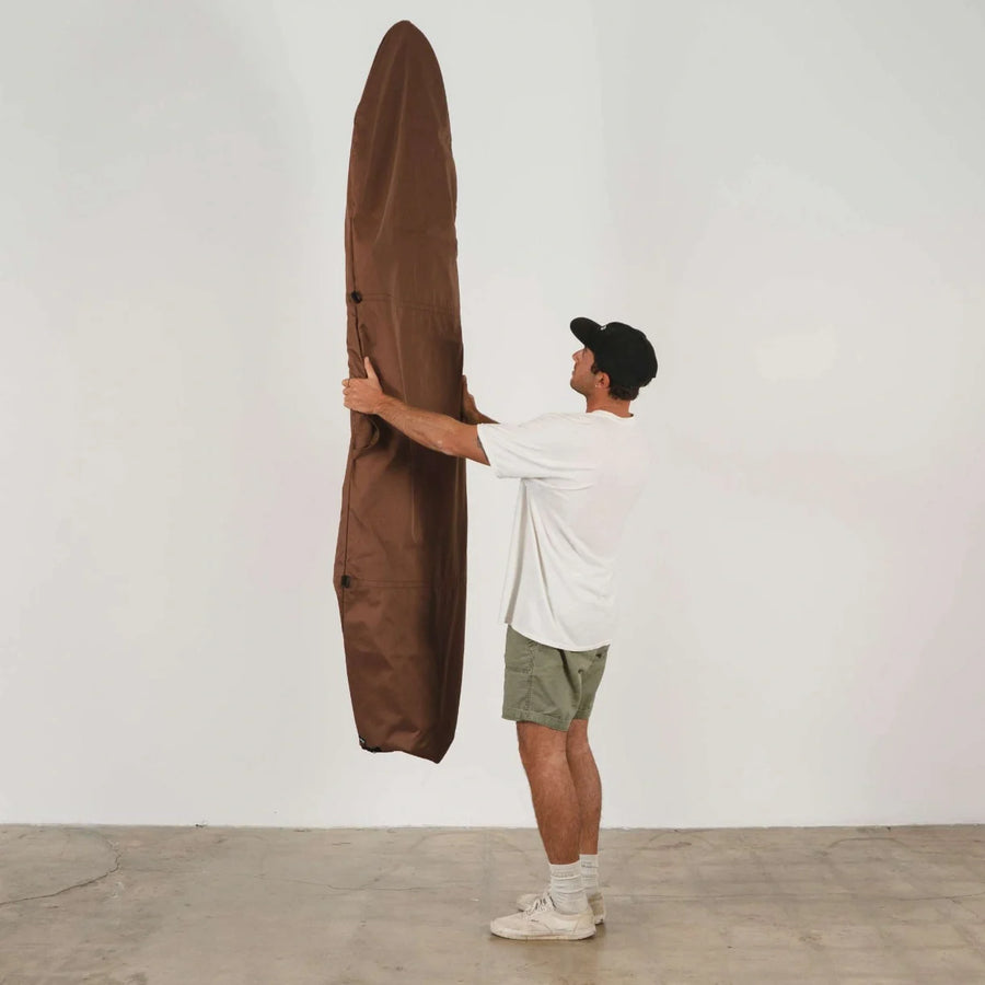 Seal Brown Canvas Surfboard Bag - Surf Bored