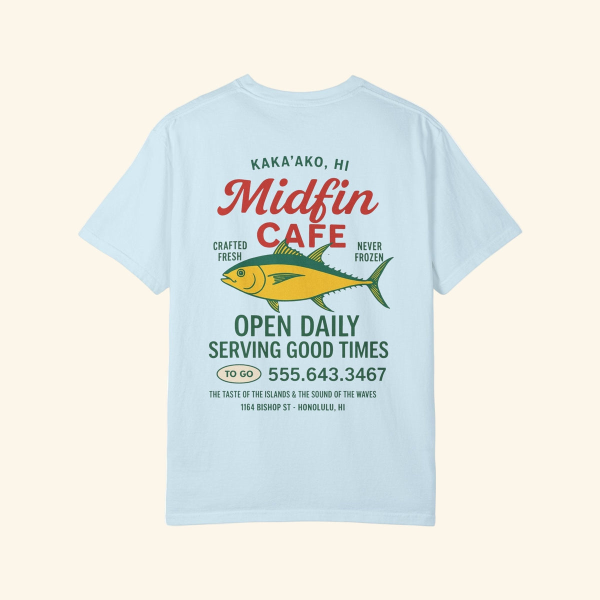 Midfin Café Tee - Surf Bored