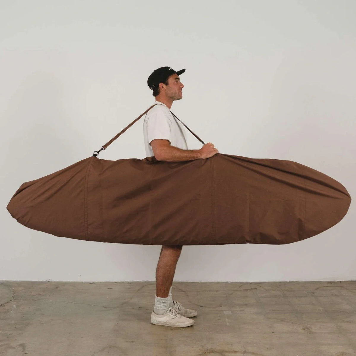 Seal Brown Canvas Surfboard Bag - Surf Bored