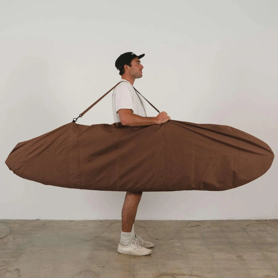 Seal Brown Canvas Surfboard Bag - Surf Bored