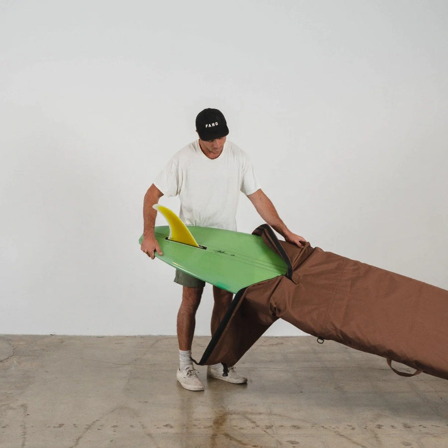 Seal Brown Canvas Surfboard Bag - Surf Bored
