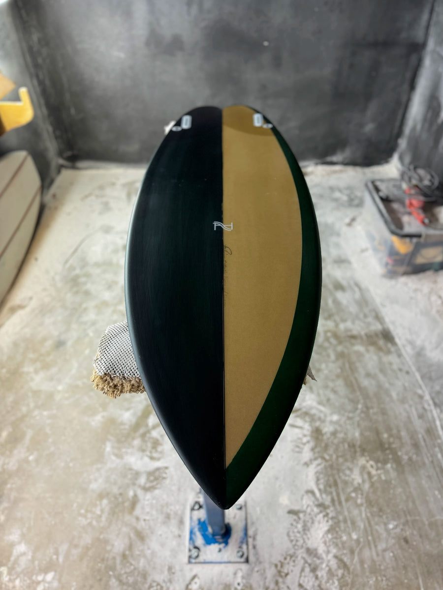 AH Vessels | 5'4” Gaffer Twinzer Green/Clear Surfboard - Surf Bored