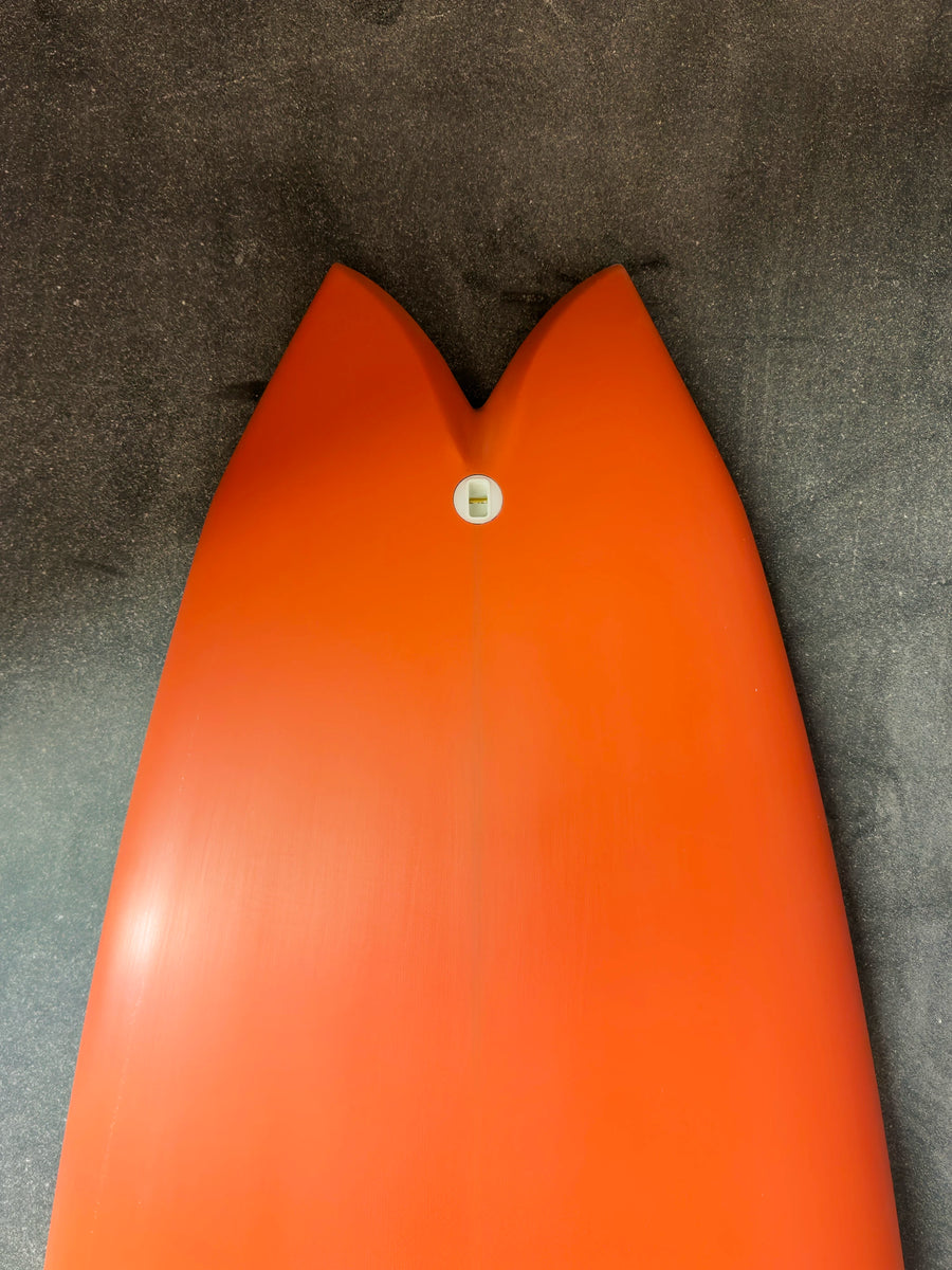 AH Vessels | 5'10” Twin Red Surfboard - Surf Bored