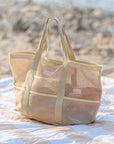 Mesh Beach Tote with Pull-out blanket