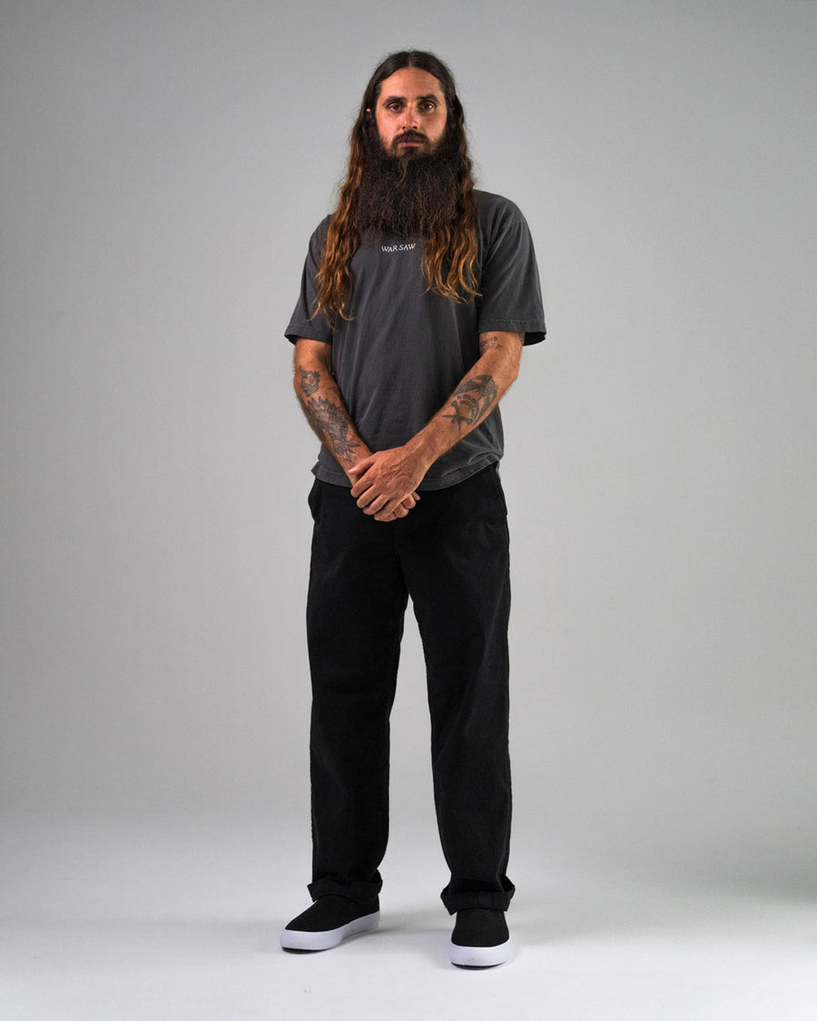 STRANGER SLIP-ON | BLACK / WHITE SYNTHETIC