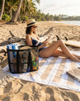 Mesh Beach Tote with Pull-out blanket