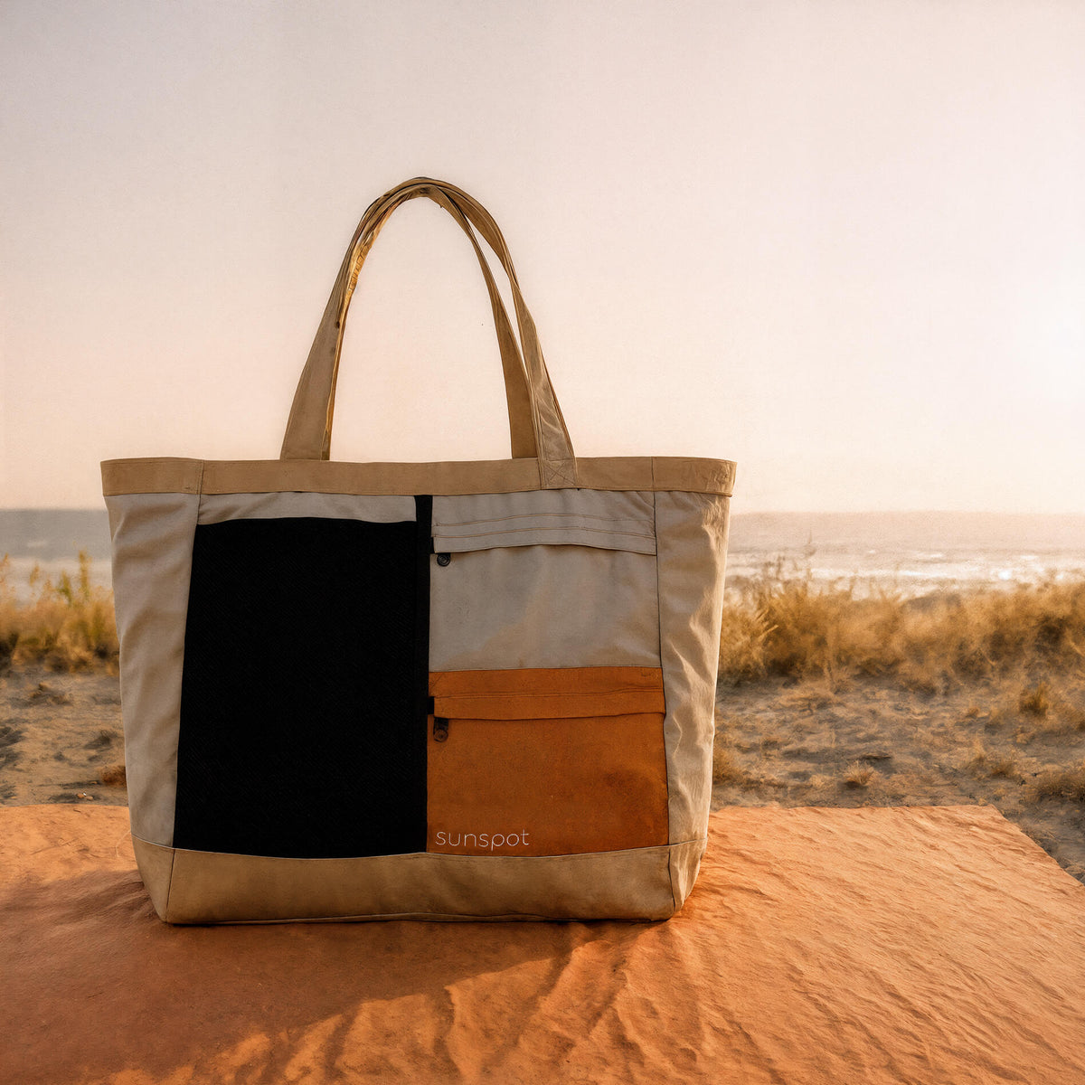 Premium Beach Tote with Pull-out Blanket - Surf Bored