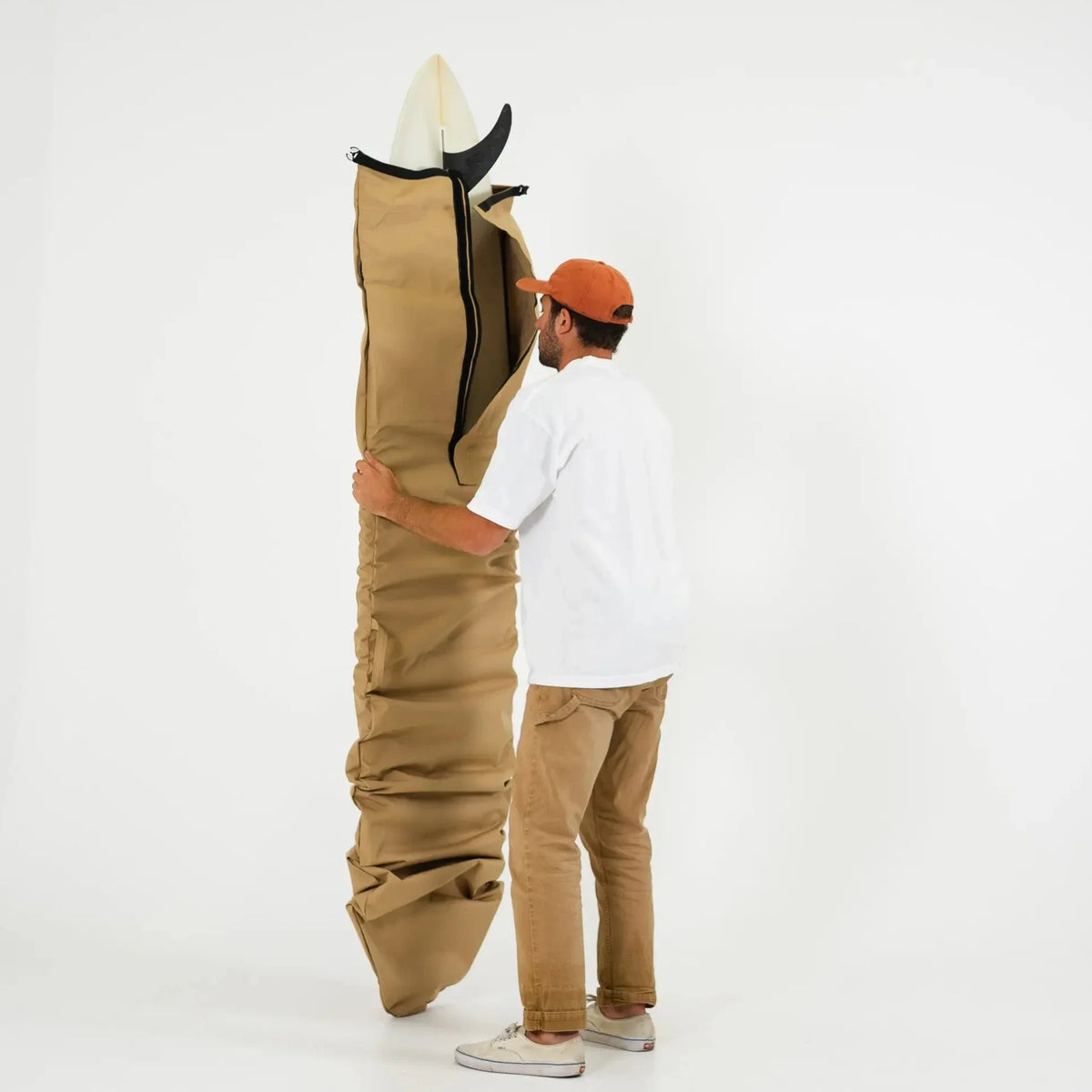 Harbor Tan Canvas Surfboard Bag - Surf Bored