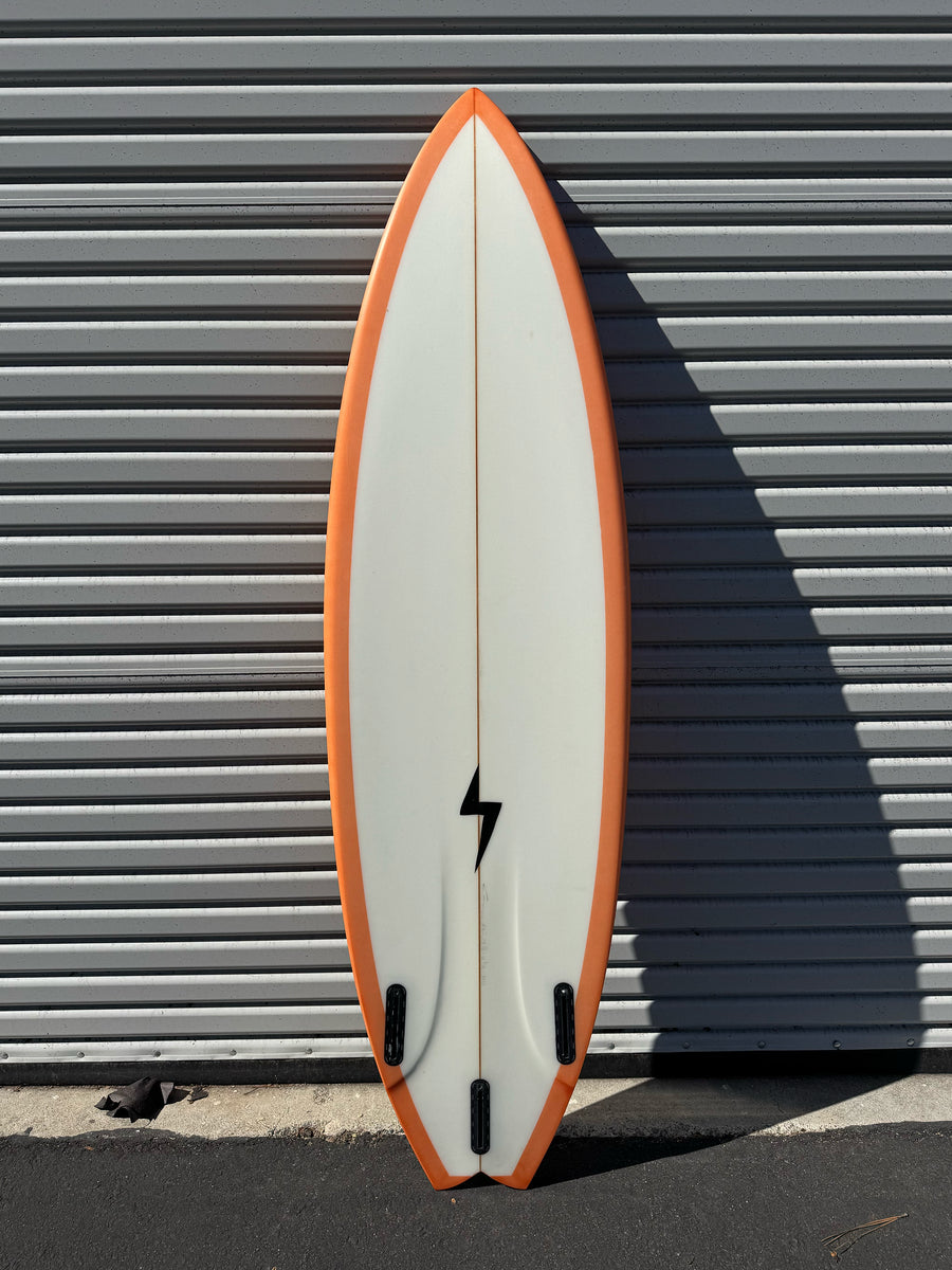 Corey Graham Shapes | 6’2” Swoop Channel Twin Trailer Peach Surfboard (USED)