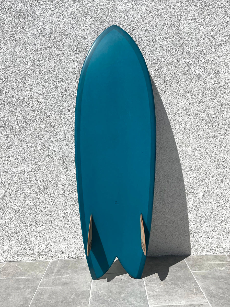 Derrick Disney | 5’5” Fish Teal Surfboard (USED) - Surf Bored