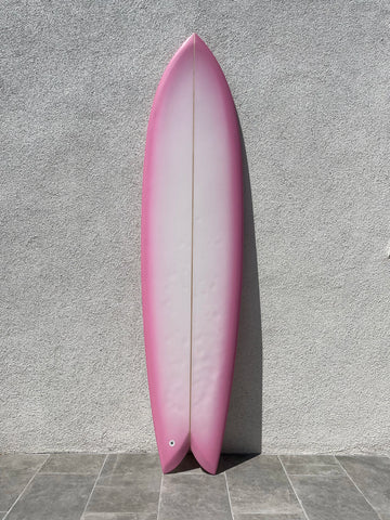 Deepest Reaches | 7’6” Mega Fish Pink Surfboard (USED)