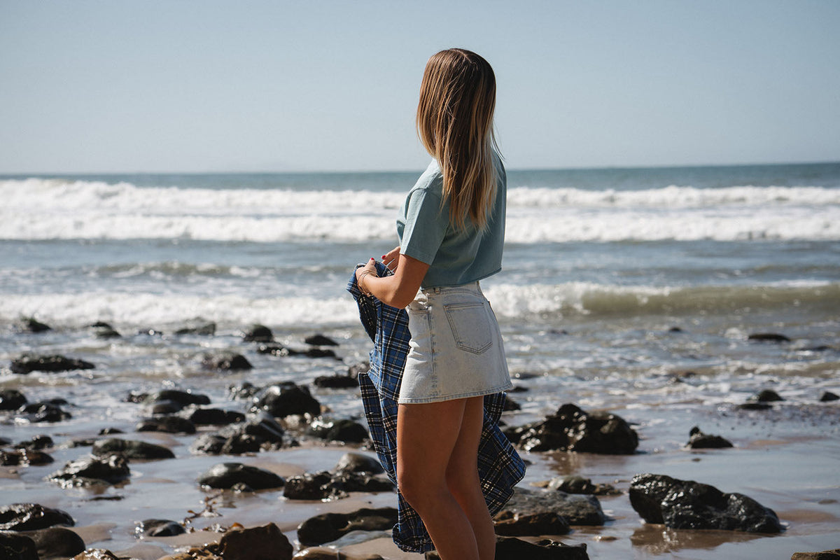 Denim Day Mini Skirt - Surf Bored