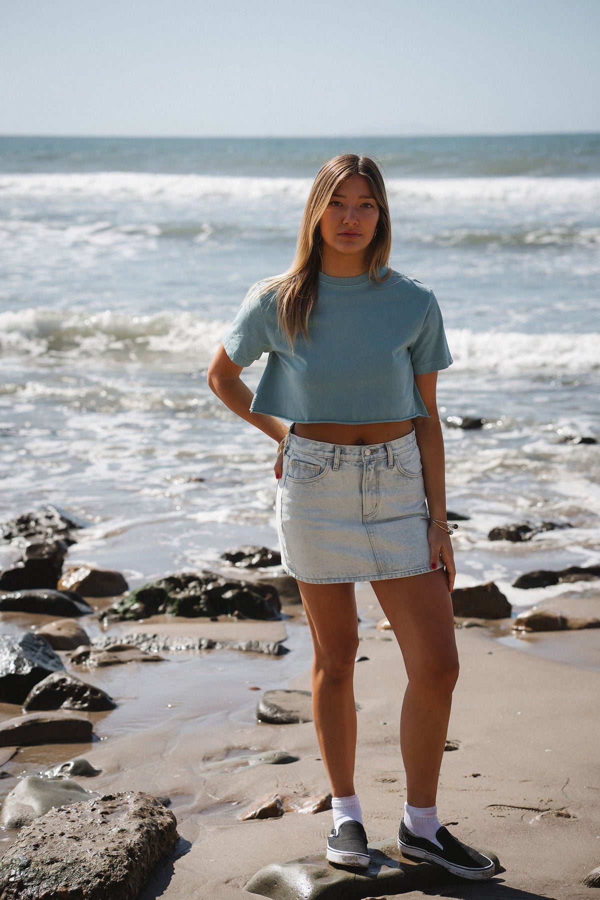 Denim Day Mini Skirt - Surf Bored