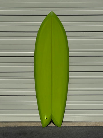 Deepest Reaches | 5’8” Mega Fish Lime Surfboard