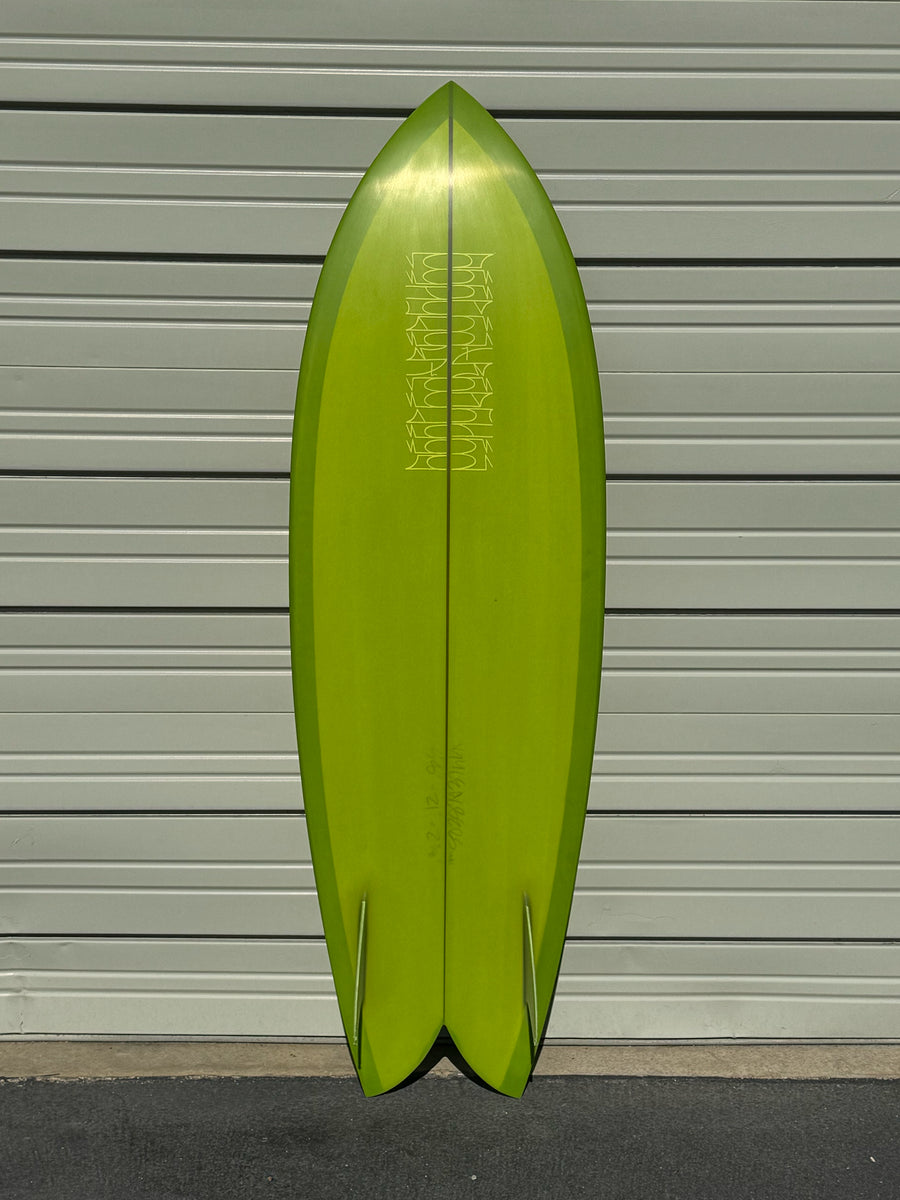 Deepest Reaches | 5’8” Mega Fish Lime Surfboard