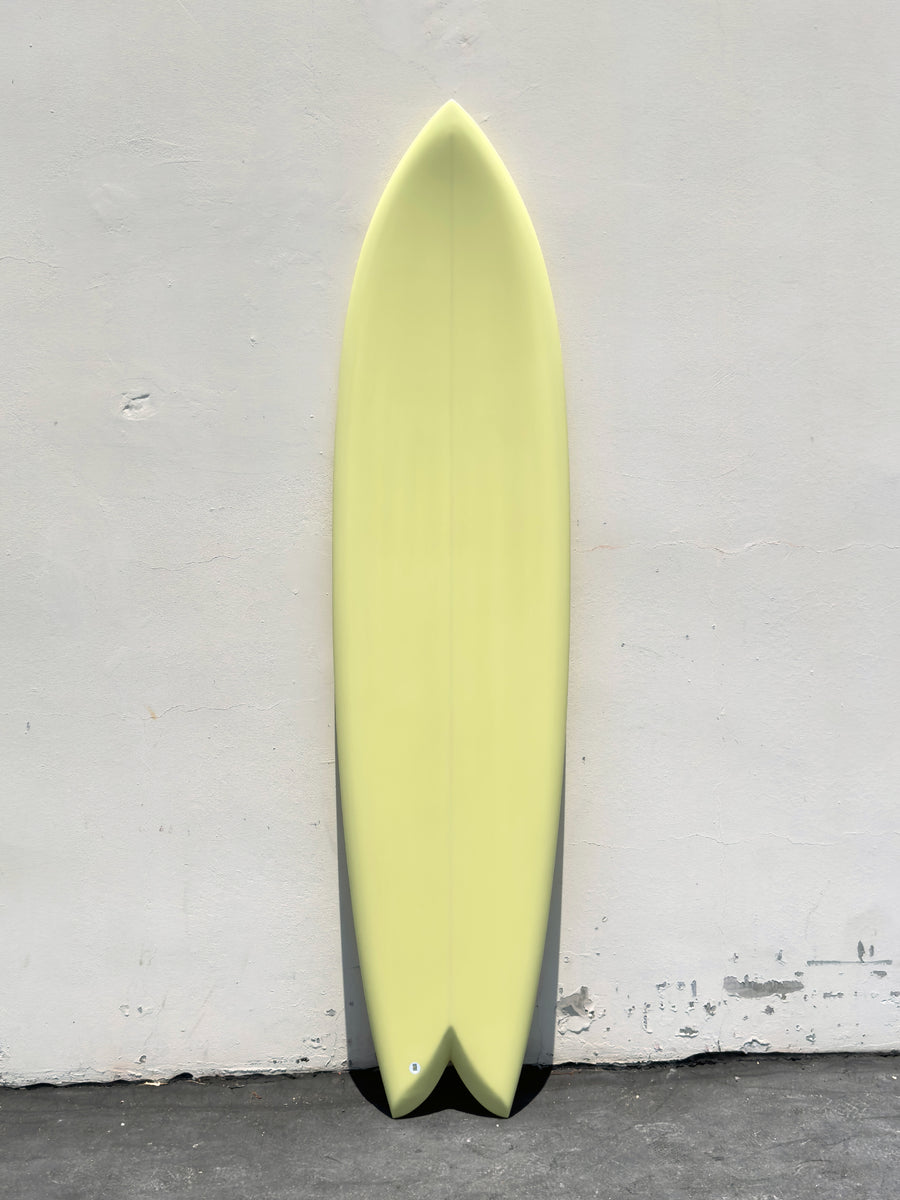 Deepest Reaches | 7’6” Mega Fish Yellow Surfboard - Surf Bored