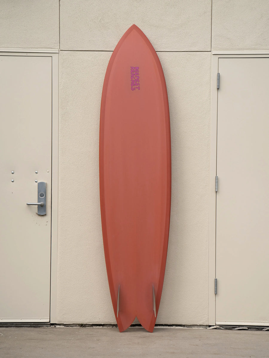 Deepest Reaches | 8’0” Mega Fish Orange Cream Surfboard - Surf Bored