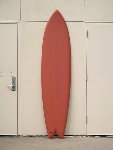 Deepest Reaches | 8’0” Mega Fish Orange Cream Surfboard - Surf Bored