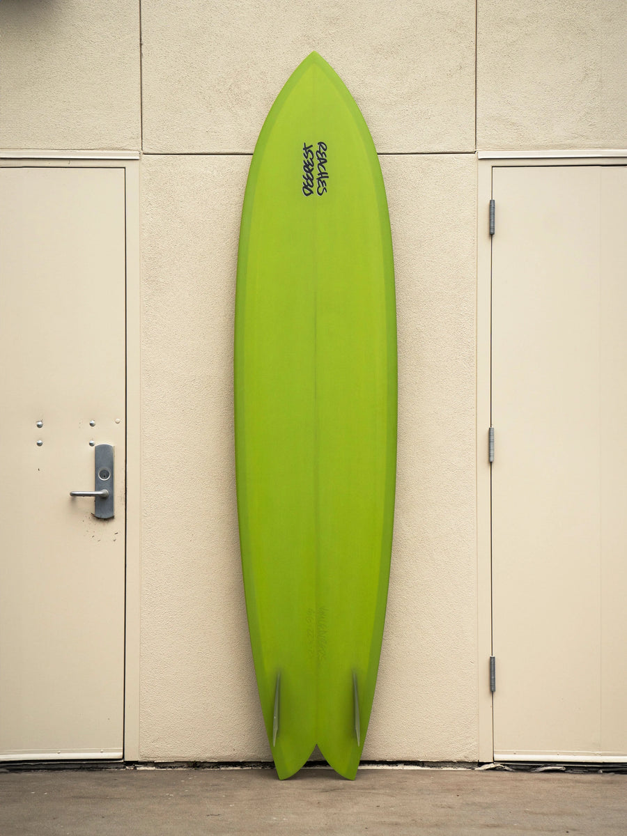 Deepest Reaches | 8’6” Mega Fish Lime Green Surfboard - Surf Bored