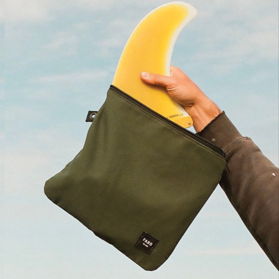 Surfboard Fin Wallet - Olive Drab - Surf Bored