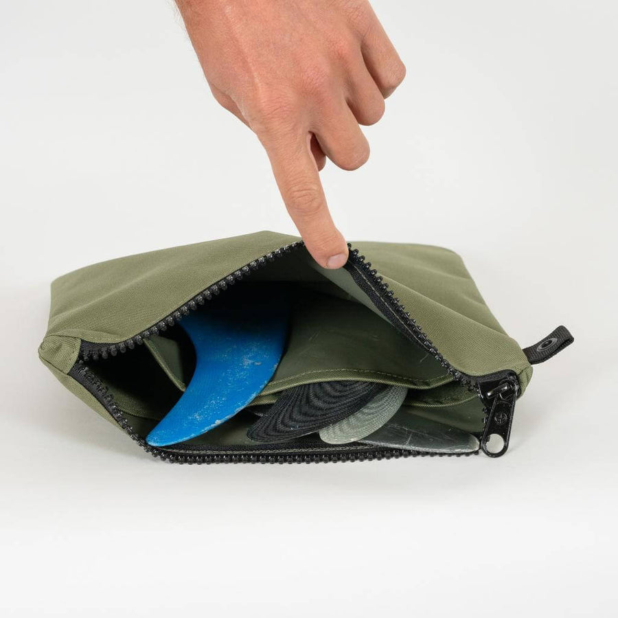 Surfboard Fin Wallet - Olive Drab - Surf Bored