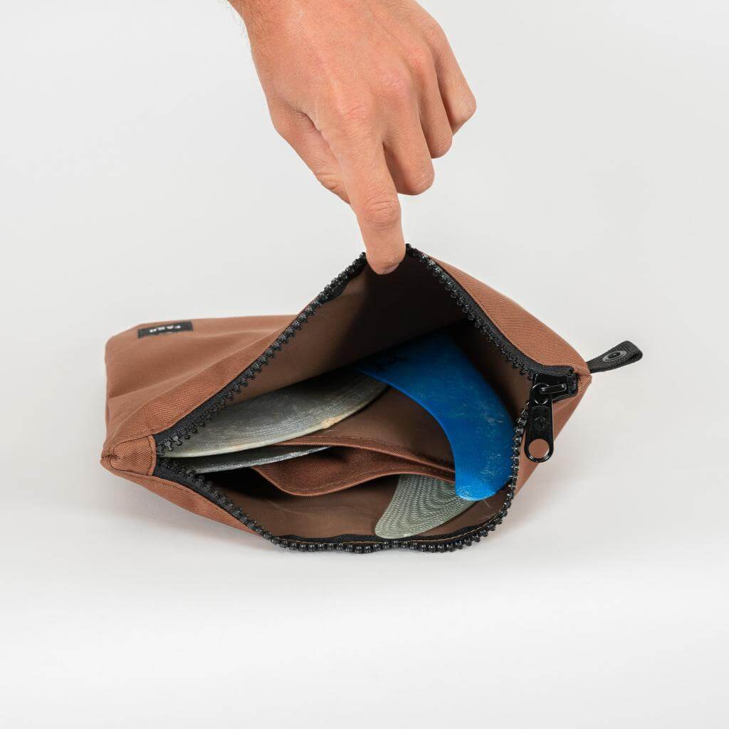 Faro Board Bags Surfboard Fin Wallet Seal Brown